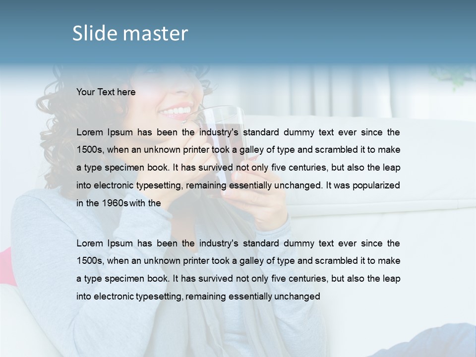 Casual Green Cup PowerPoint Template