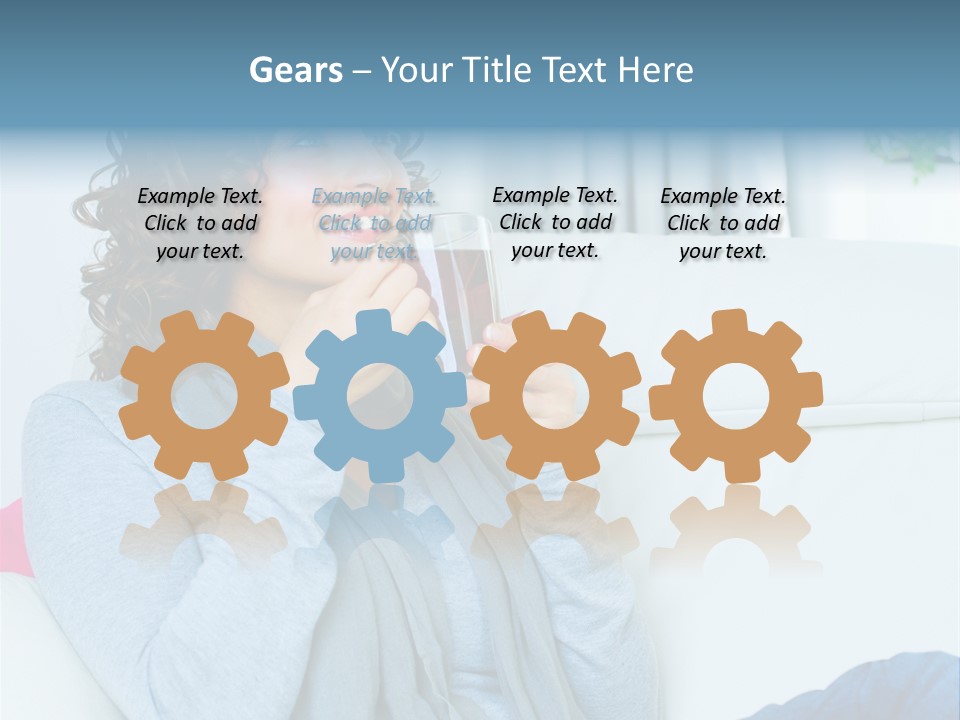 Casual Green Cup PowerPoint Template