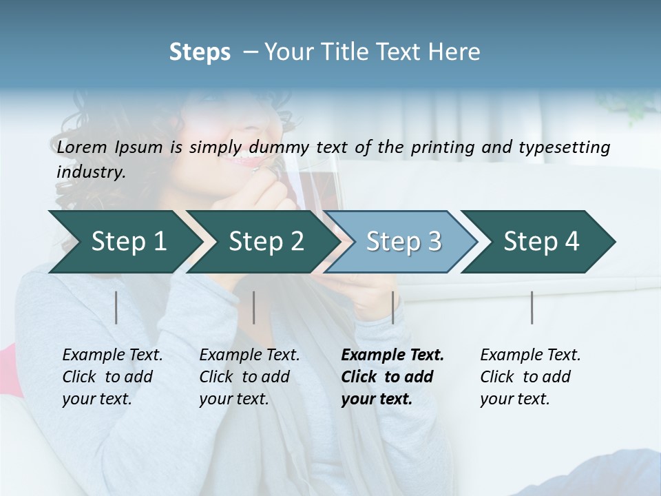 Casual Green Cup PowerPoint Template