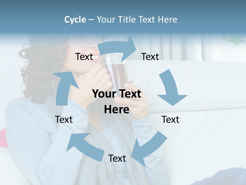 Casual Green Cup PowerPoint Template