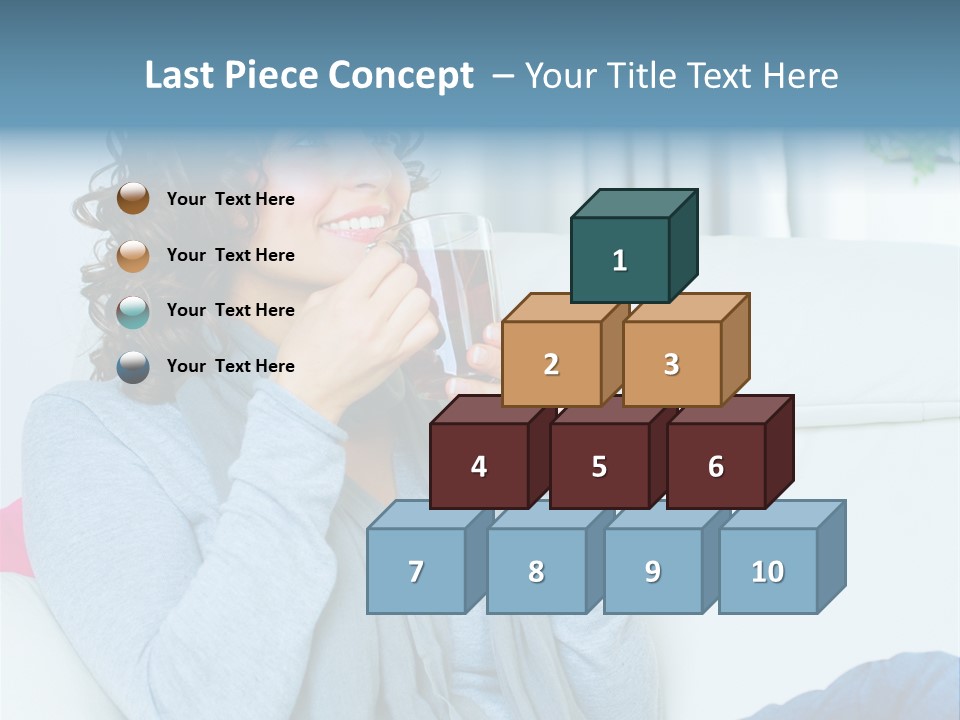 Casual Green Cup PowerPoint Template