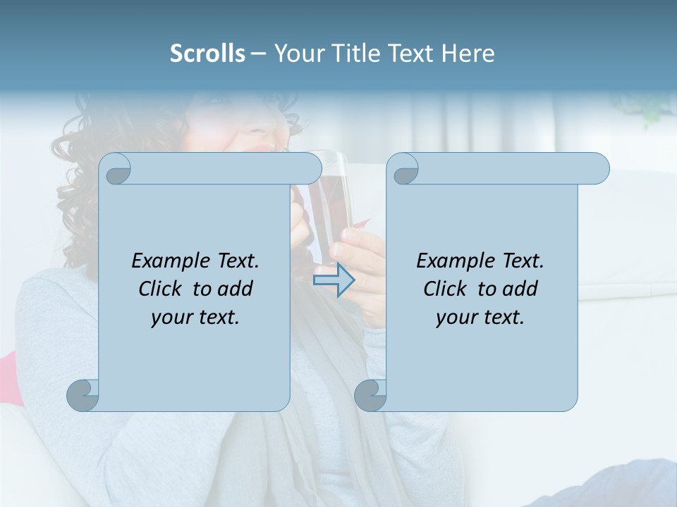 Casual Green Cup PowerPoint Template