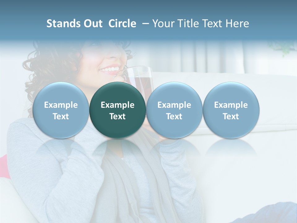 Casual Green Cup PowerPoint Template