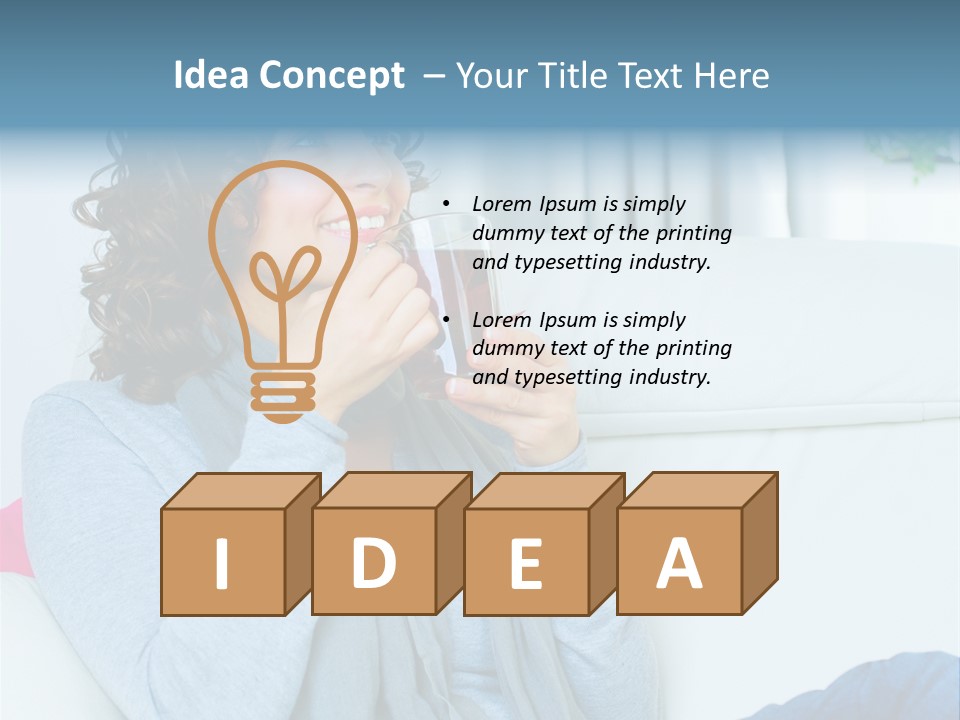 Casual Green Cup PowerPoint Template