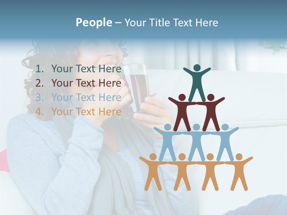 Casual Green Cup PowerPoint Template