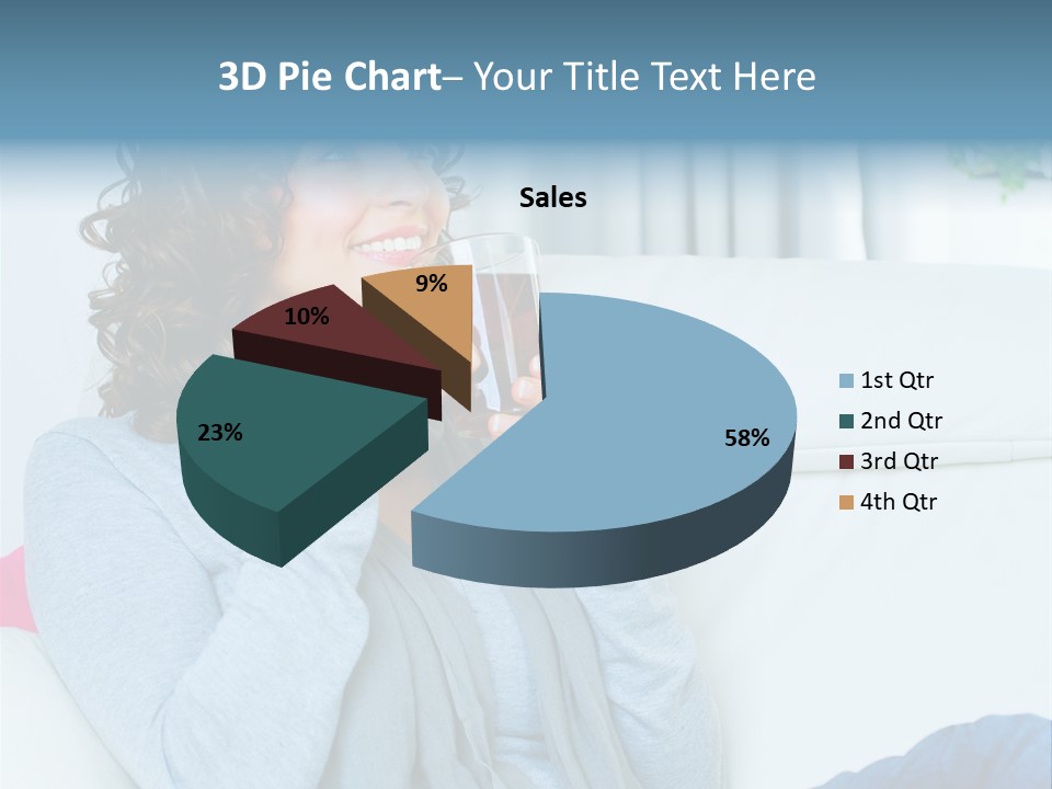 Casual Green Cup PowerPoint Template