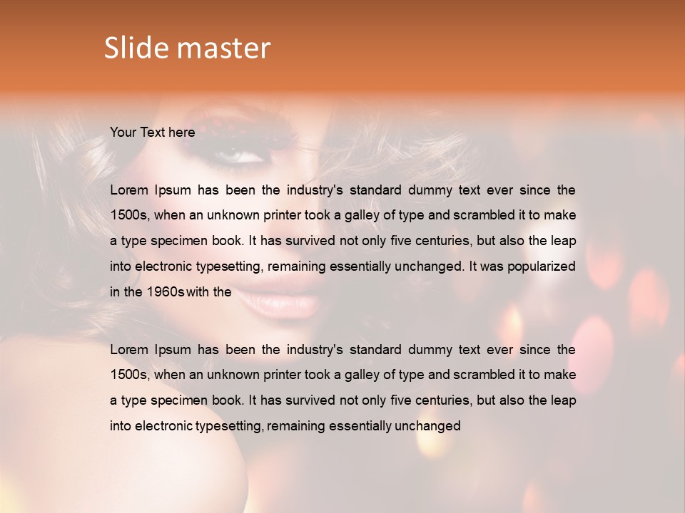 Perfect Makeup Brunette PowerPoint Template