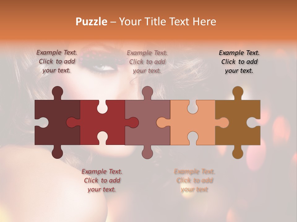 Perfect Makeup Brunette PowerPoint Template