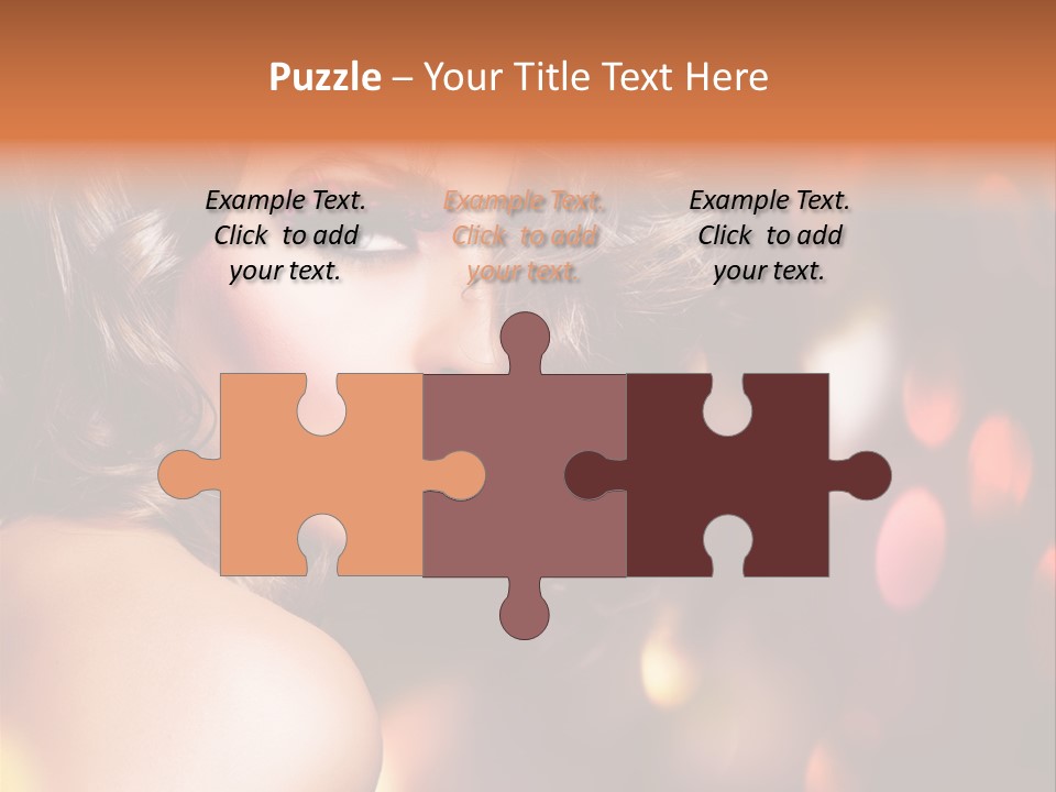 Perfect Makeup Brunette PowerPoint Template