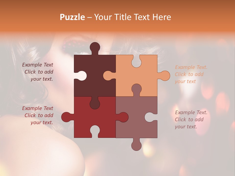 Perfect Makeup Brunette PowerPoint Template