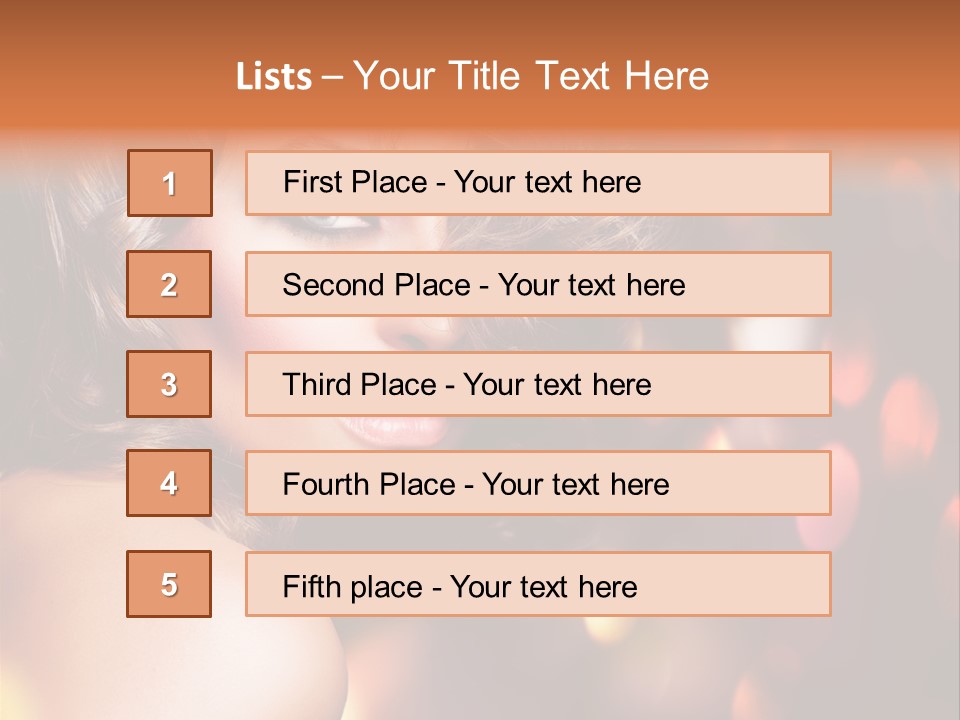 Perfect Makeup Brunette PowerPoint Template