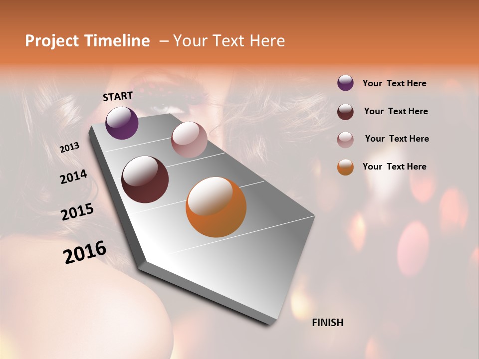 Perfect Makeup Brunette PowerPoint Template