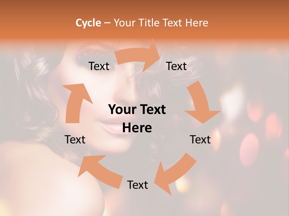 Perfect Makeup Brunette PowerPoint Template