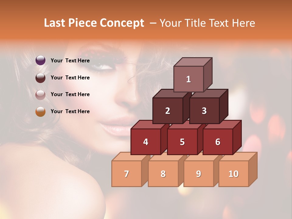 Perfect Makeup Brunette PowerPoint Template