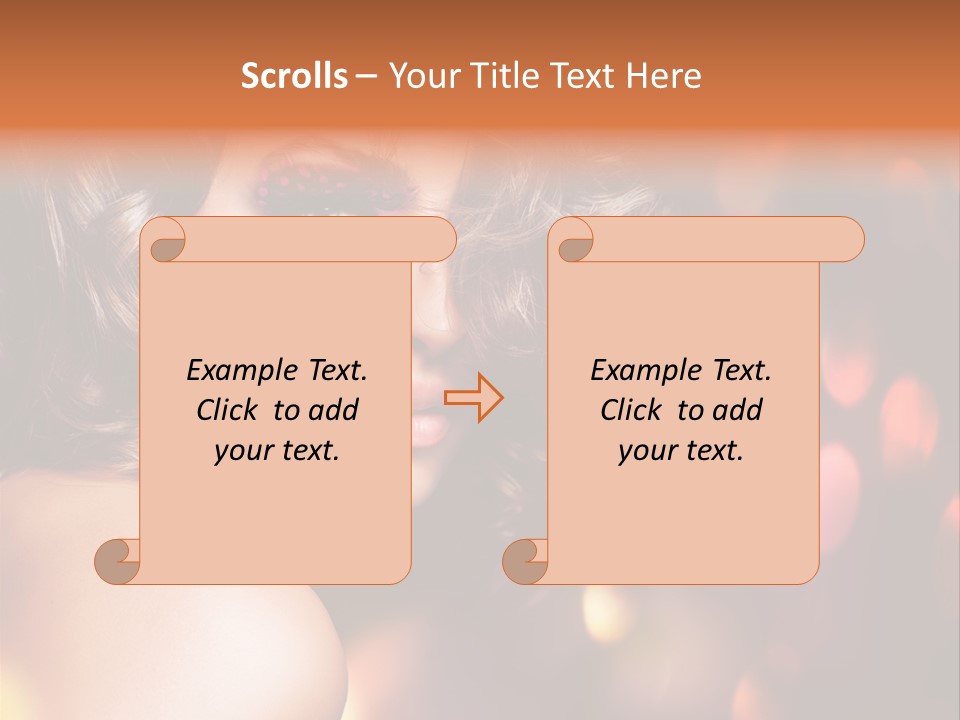 Perfect Makeup Brunette PowerPoint Template