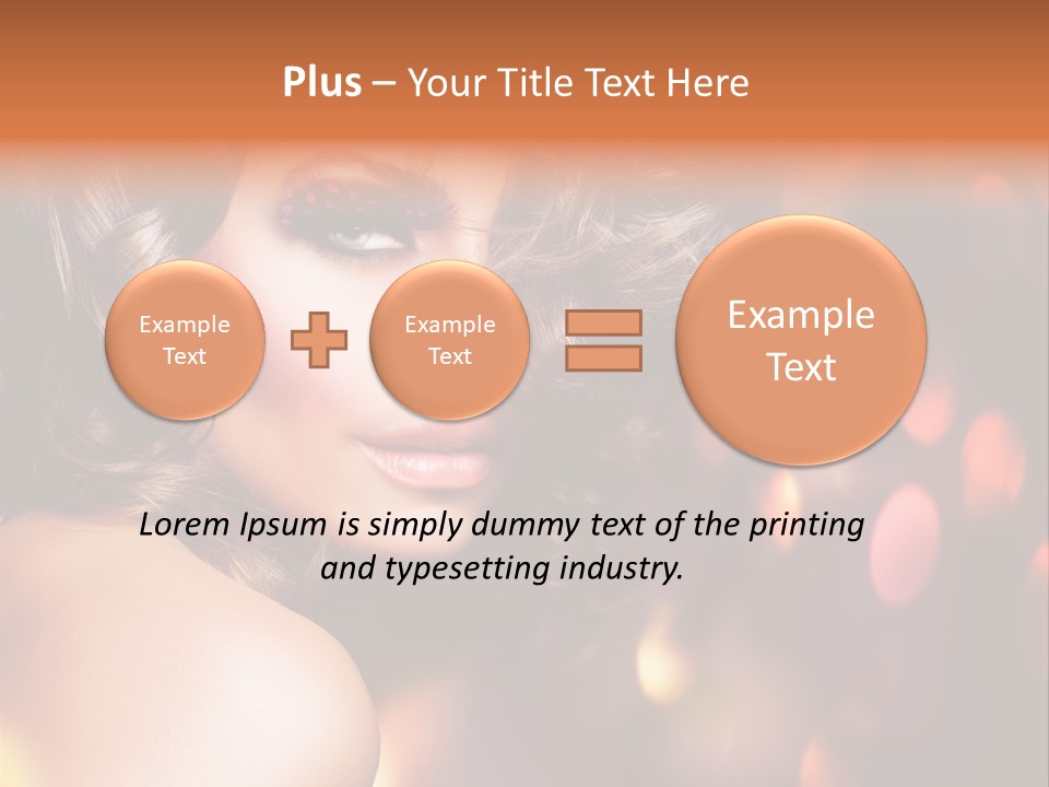 Perfect Makeup Brunette PowerPoint Template