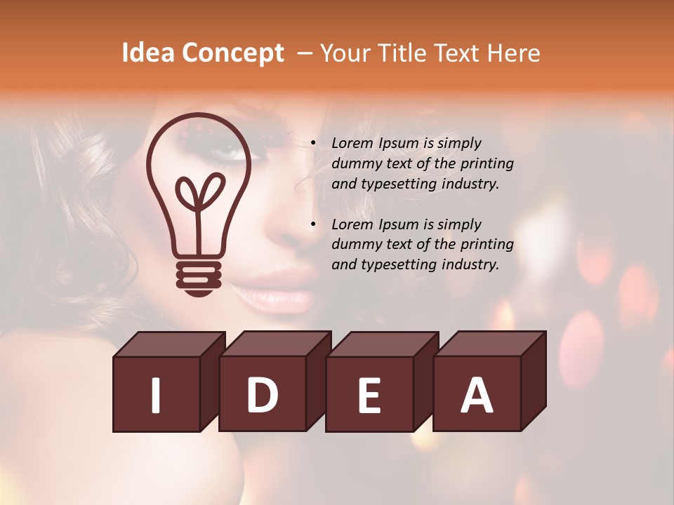 Perfect Makeup Brunette PowerPoint Template