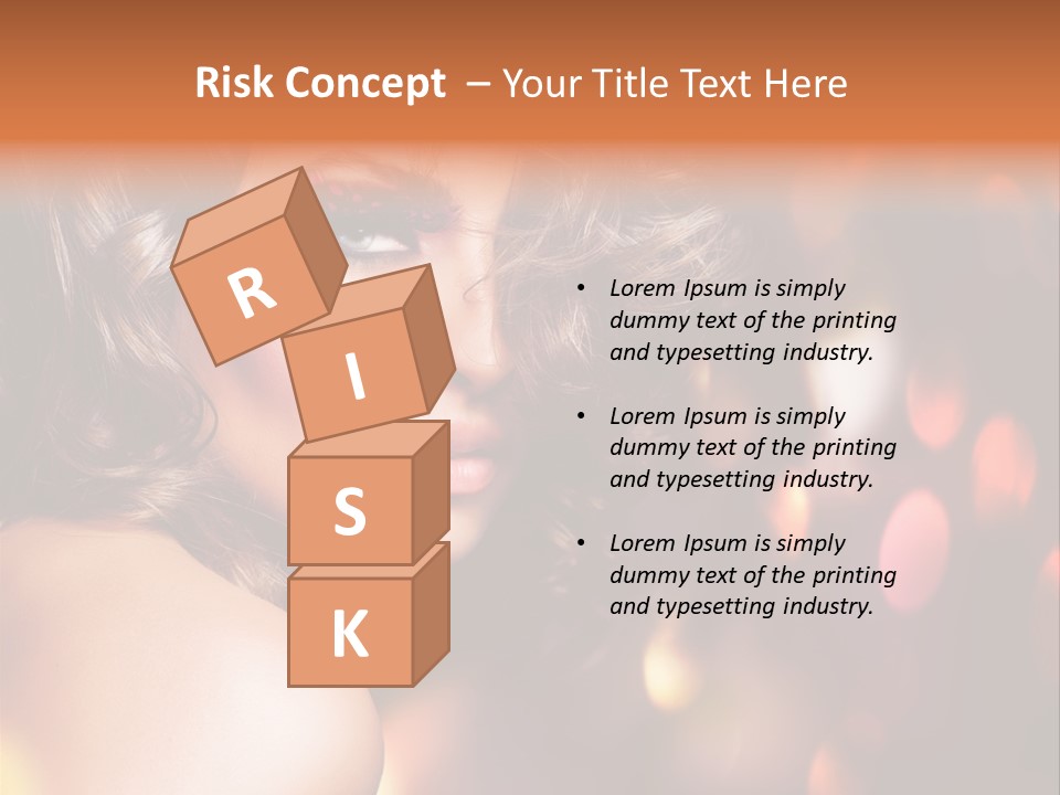 Perfect Makeup Brunette PowerPoint Template