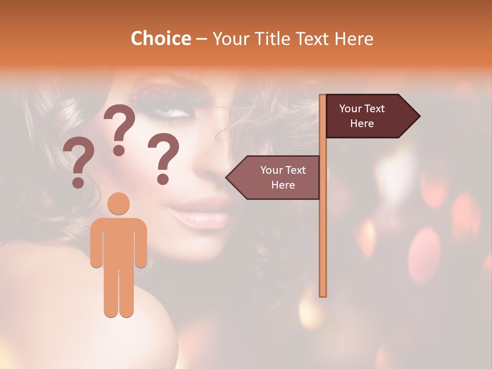 Perfect Makeup Brunette PowerPoint Template