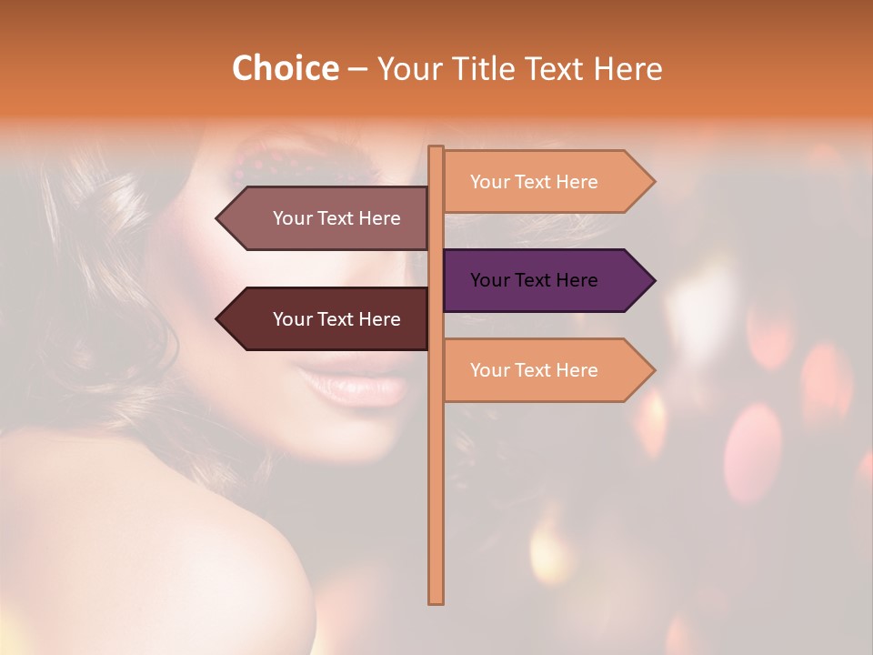 Perfect Makeup Brunette PowerPoint Template