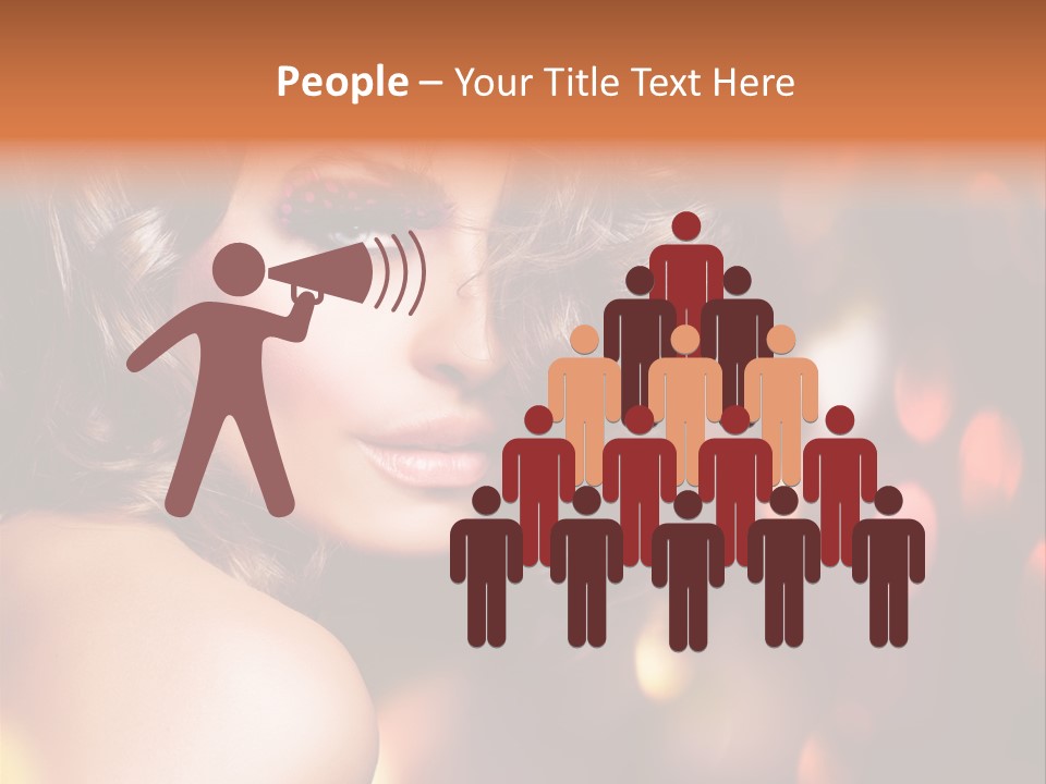 Perfect Makeup Brunette PowerPoint Template