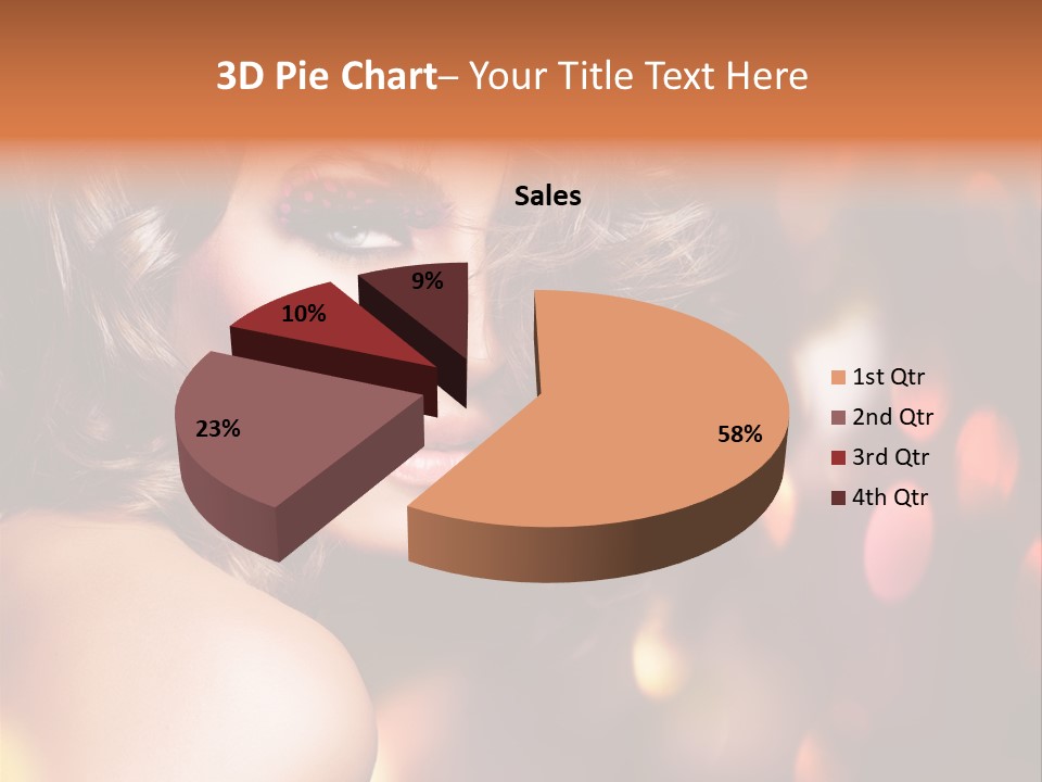 Perfect Makeup Brunette PowerPoint Template