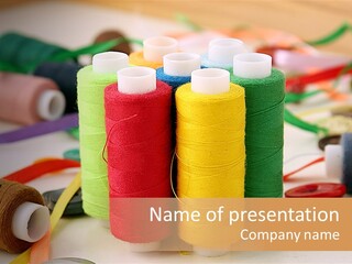 Handcraft Art Ribbon PowerPoint Template