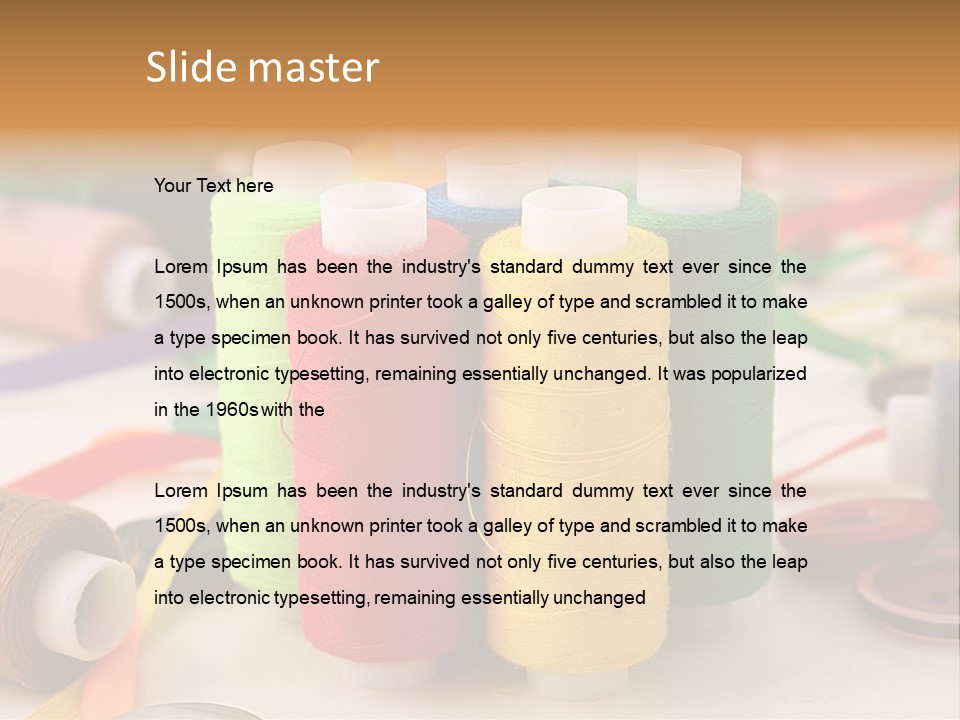 Handcraft Art Ribbon PowerPoint Template