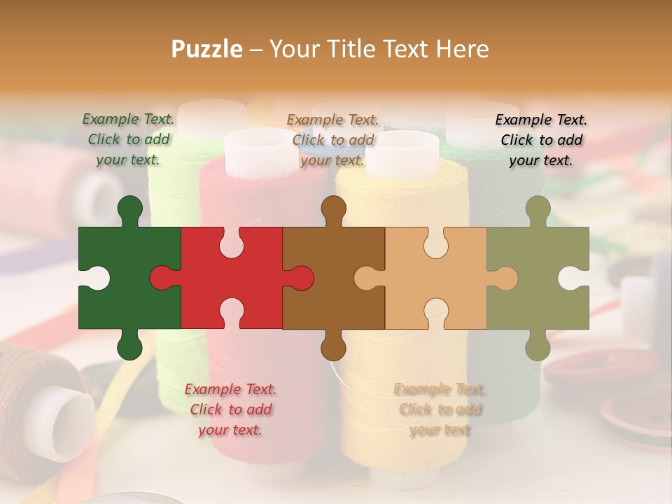 Handcraft Art Ribbon PowerPoint Template