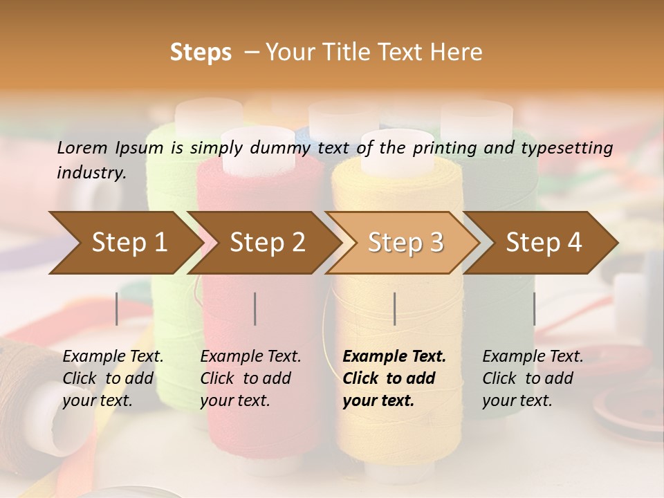 Handcraft Art Ribbon PowerPoint Template