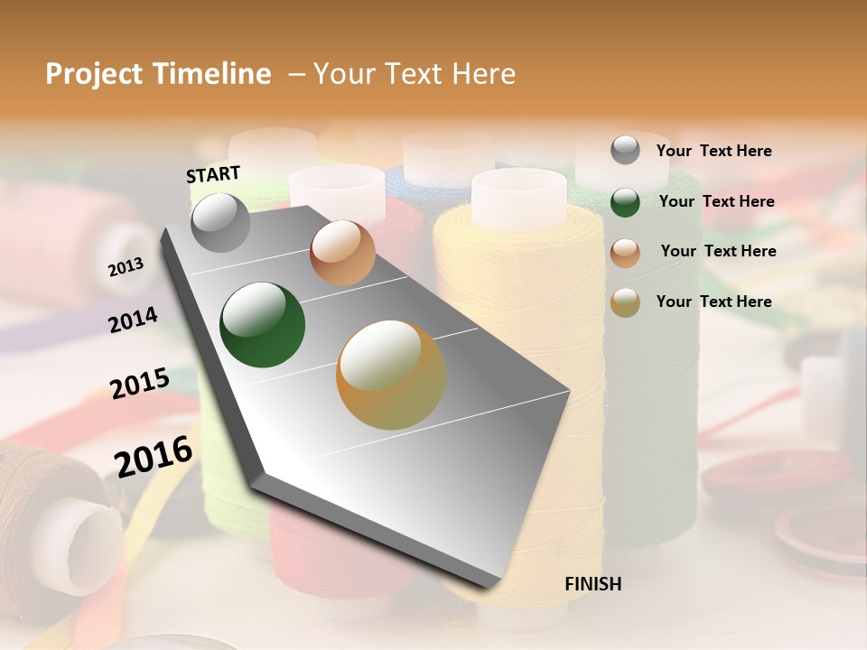 Handcraft Art Ribbon PowerPoint Template