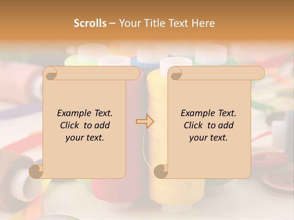 Handcraft Art Ribbon PowerPoint Template
