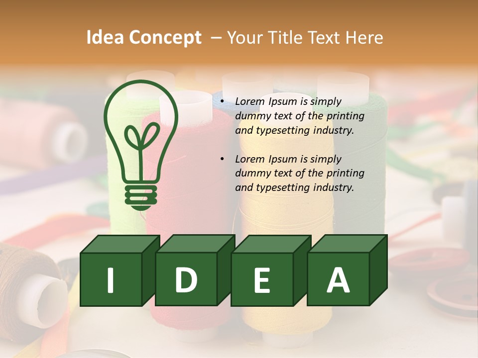 Handcraft Art Ribbon PowerPoint Template