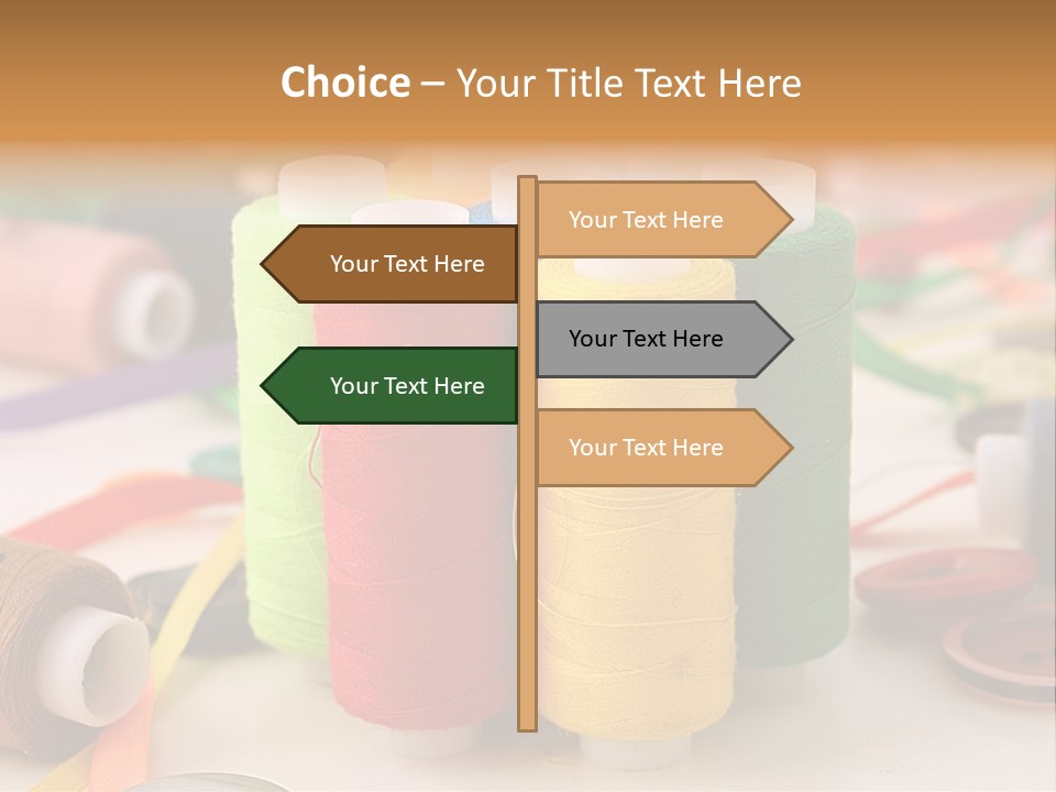 Handcraft Art Ribbon PowerPoint Template