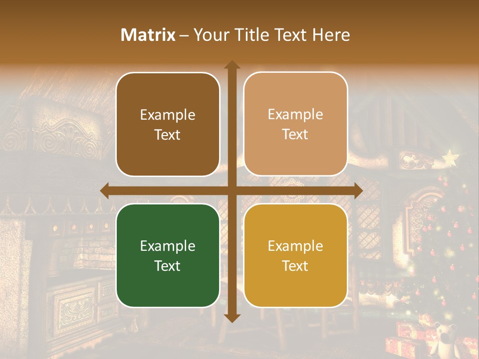 Present Stool Decoration PowerPoint Template