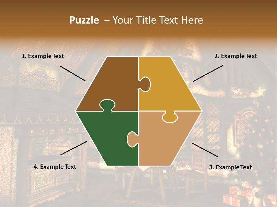 Present Stool Decoration PowerPoint Template