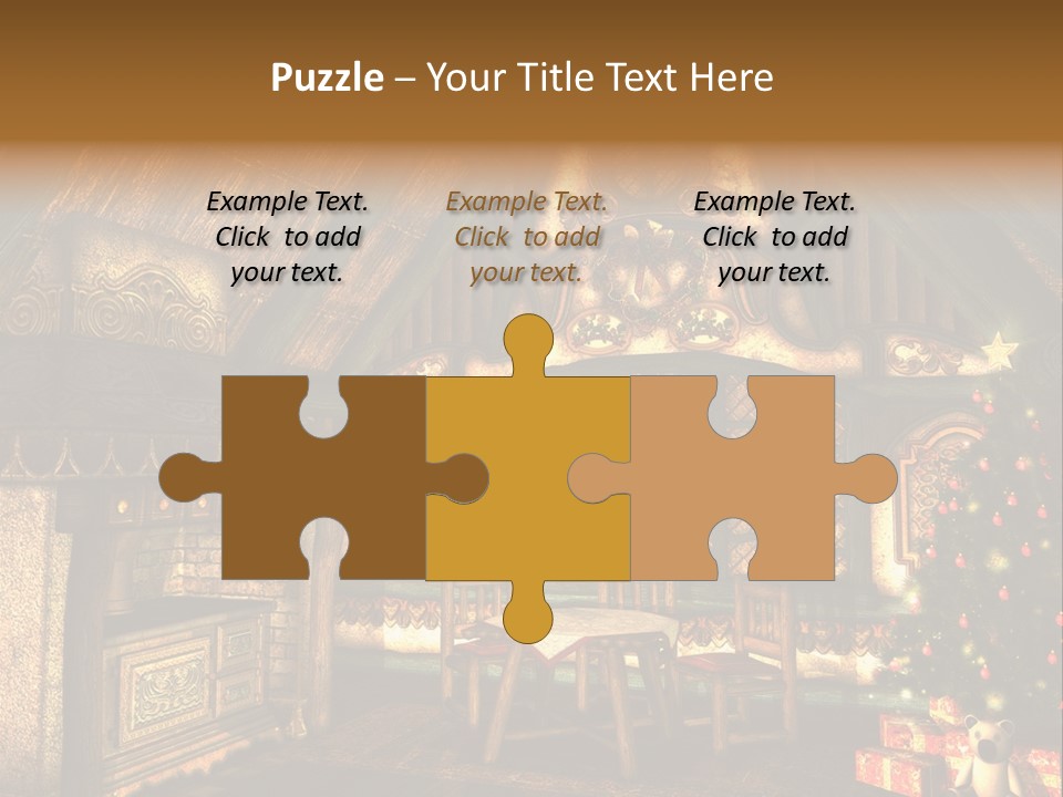 Present Stool Decoration PowerPoint Template