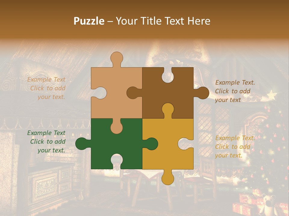 Present Stool Decoration PowerPoint Template