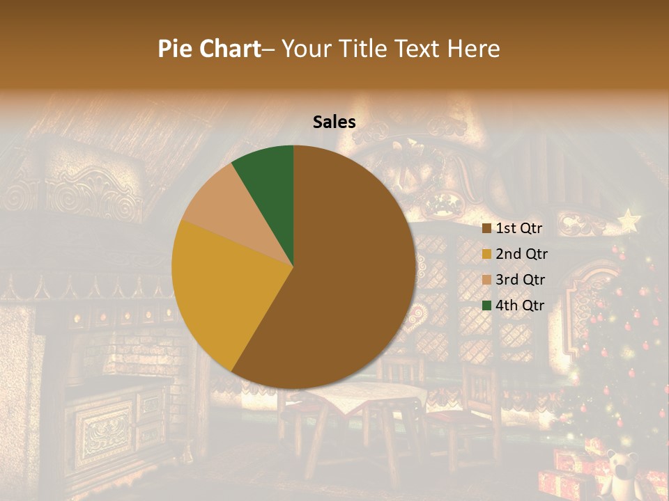 Present Stool Decoration PowerPoint Template