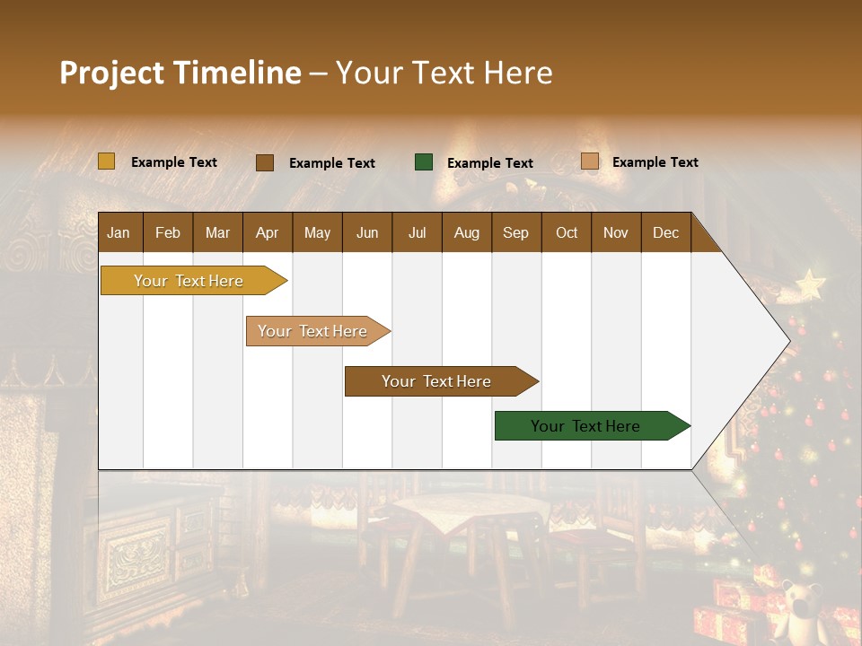 Present Stool Decoration PowerPoint Template