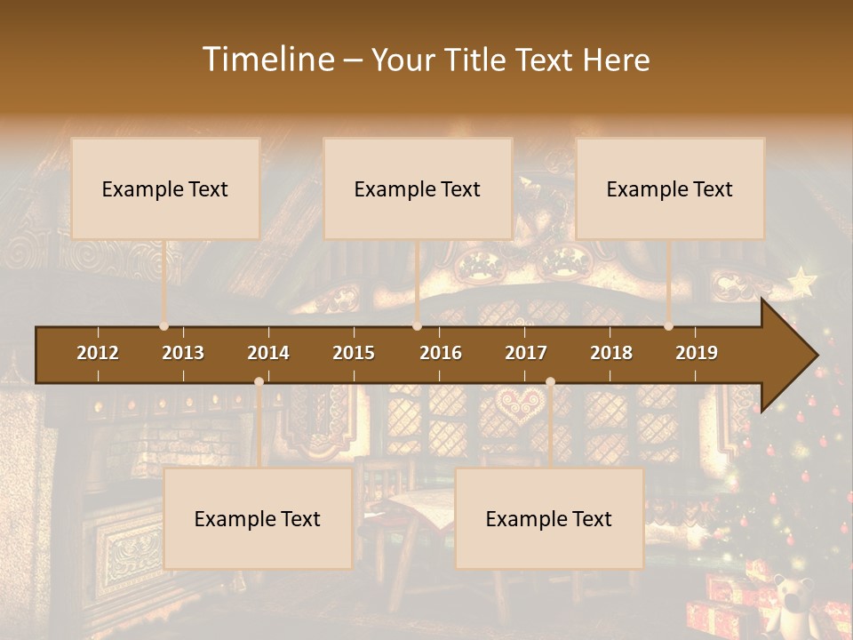 Present Stool Decoration PowerPoint Template