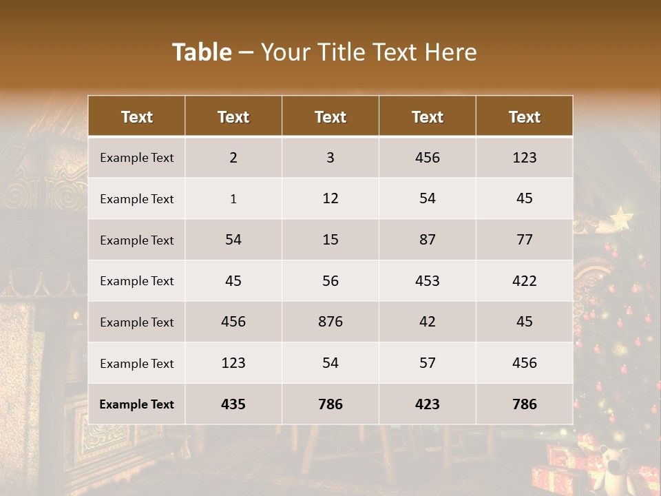 Present Stool Decoration PowerPoint Template