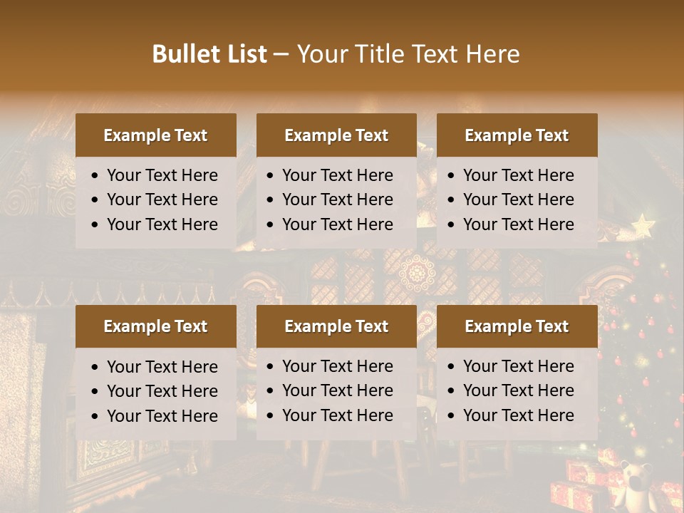 Present Stool Decoration PowerPoint Template