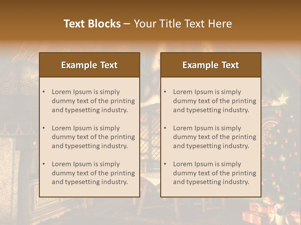 Present Stool Decoration PowerPoint Template