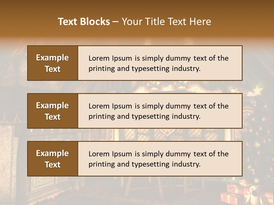 Present Stool Decoration PowerPoint Template