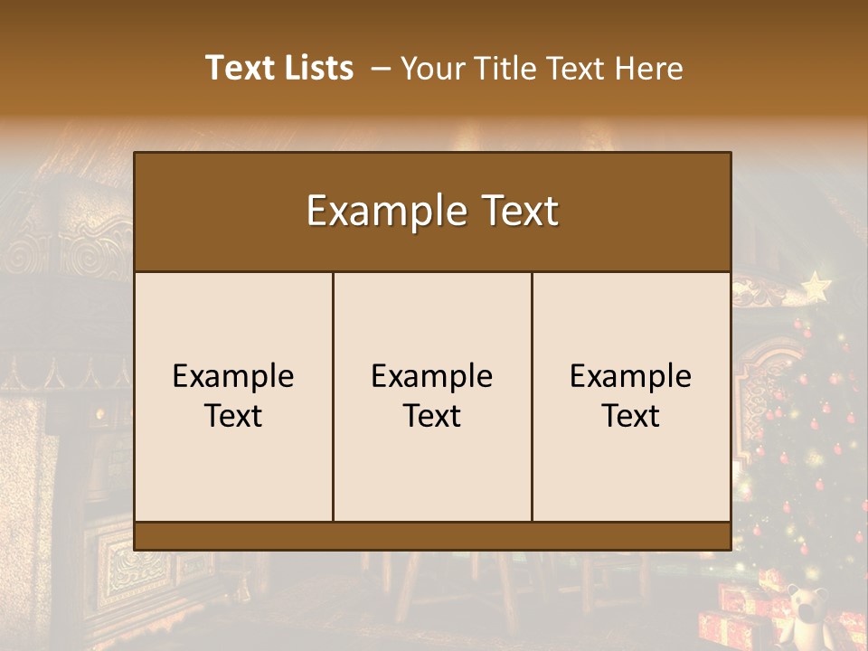 Present Stool Decoration PowerPoint Template