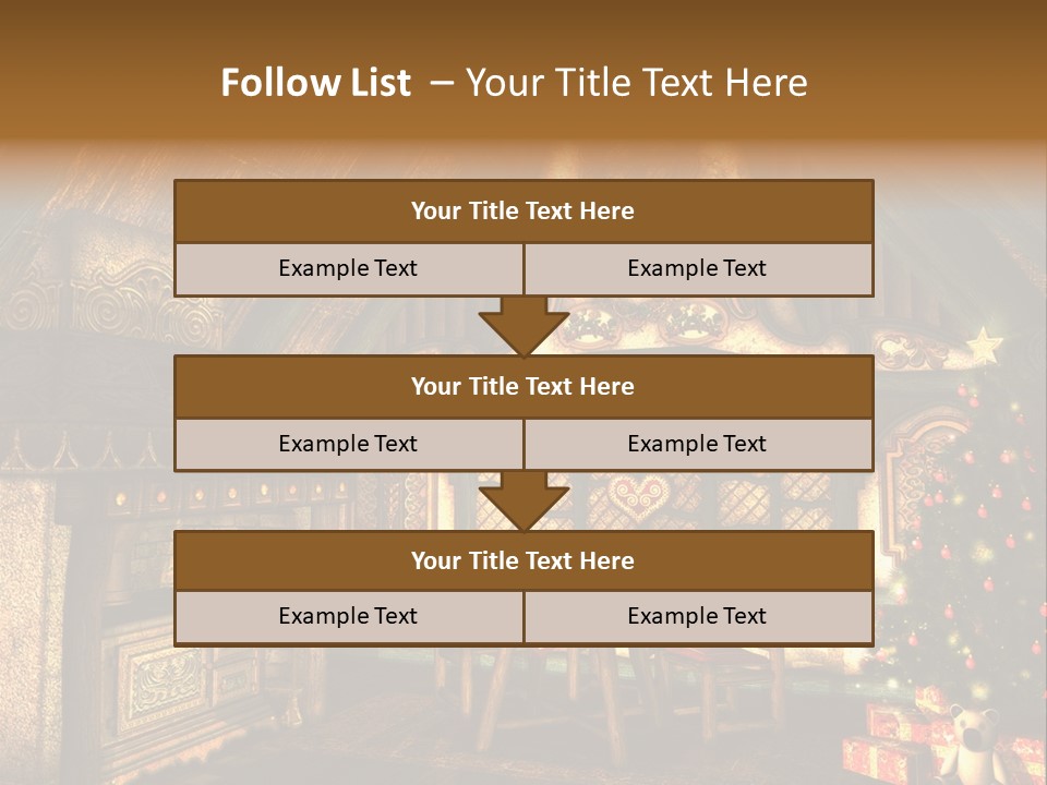 Present Stool Decoration PowerPoint Template