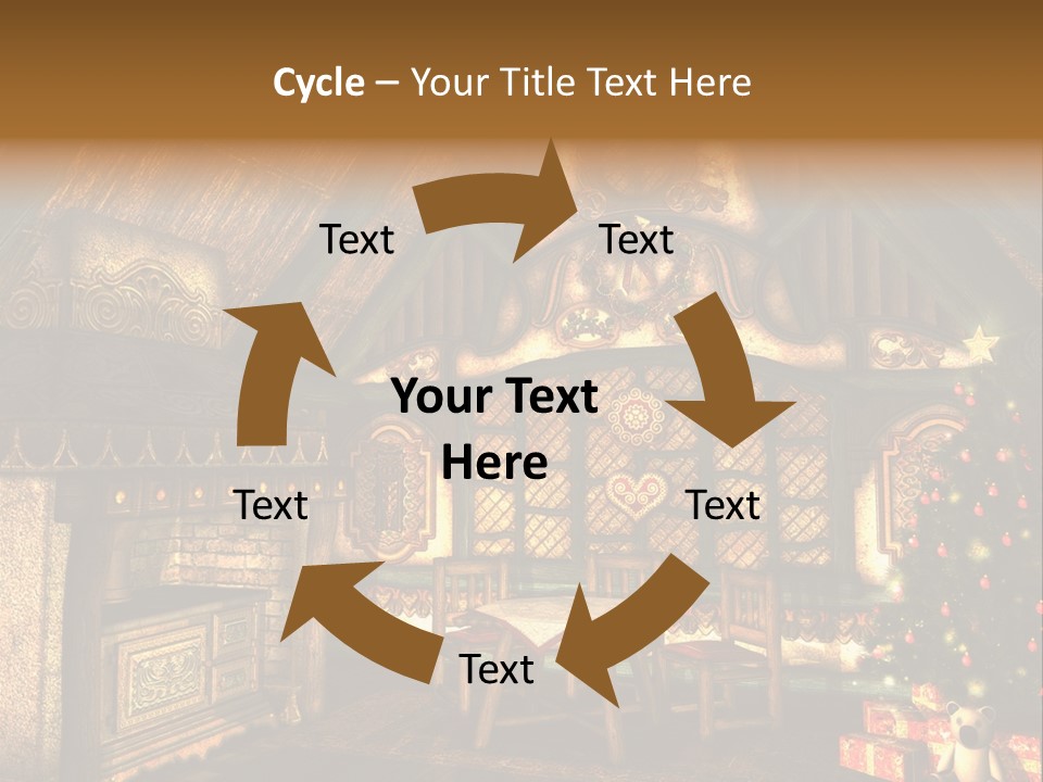 Present Stool Decoration PowerPoint Template