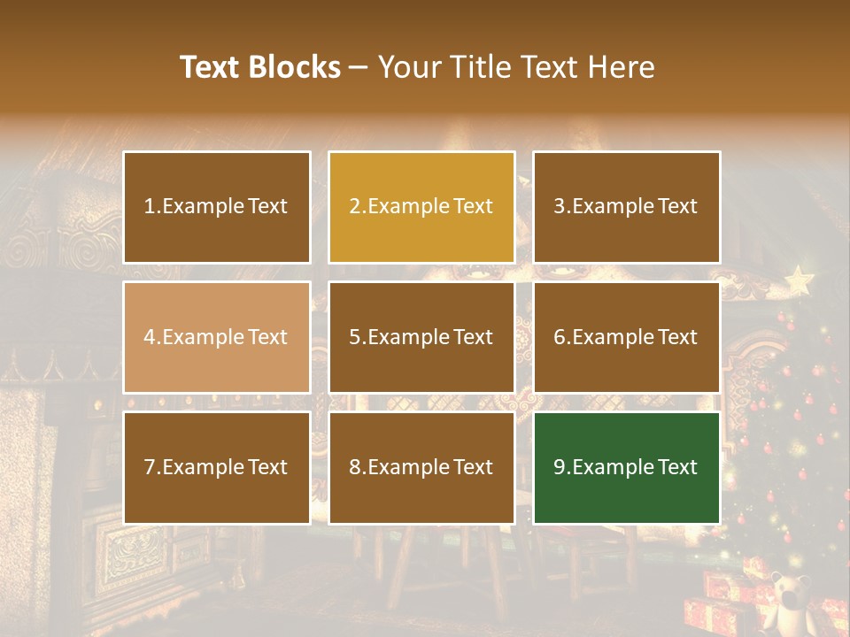 Present Stool Decoration PowerPoint Template
