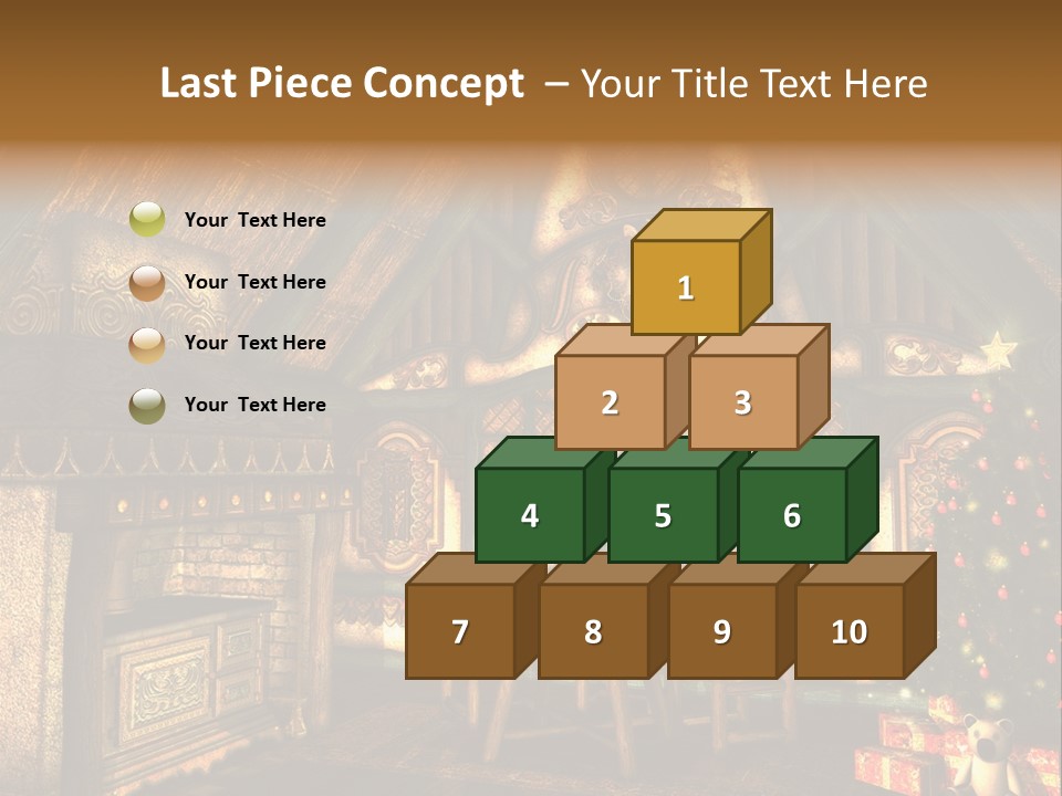 Present Stool Decoration PowerPoint Template